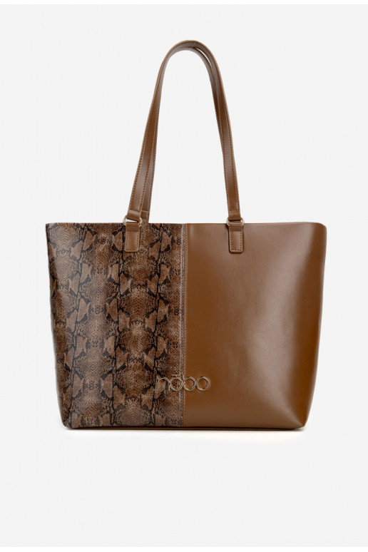 Rankinė Pirkėjaska Gyvūnų raštas NOBO BAG5740-M17 ruda