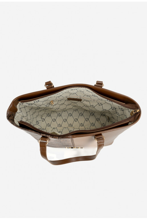 Rankinė Pirkėjaska Gyvūnų raštas NOBO BAG5740-M17 ruda