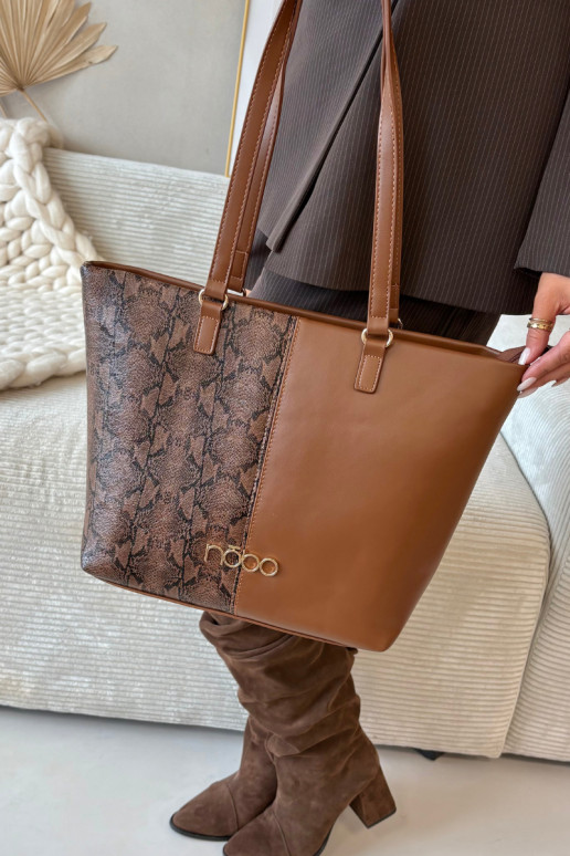 Rankinė Pirkėjaska Gyvūnų raštas NOBO BAG5740-M17 ruda