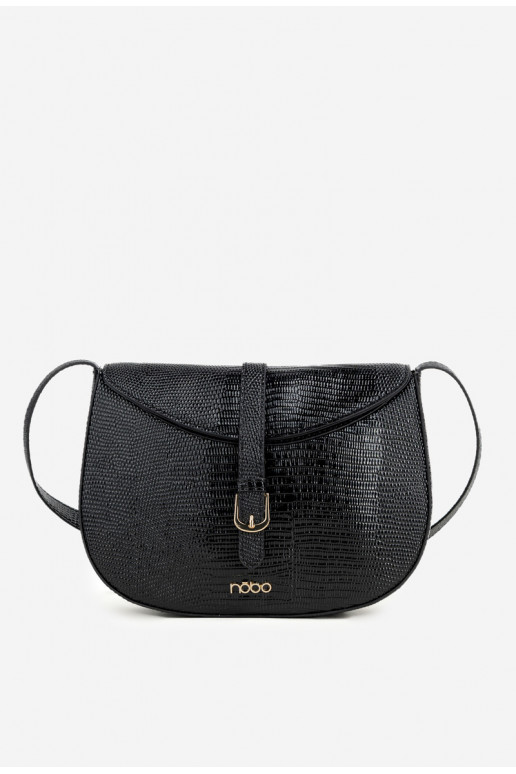 Rankinė PaštininkėsuDrobnym Tłoczeniem NOBO BAG5780-M20 juoda Rankinė PaštininkėsuDrobnym Tłoczeniem NOBO BAG5780-M20 juoda