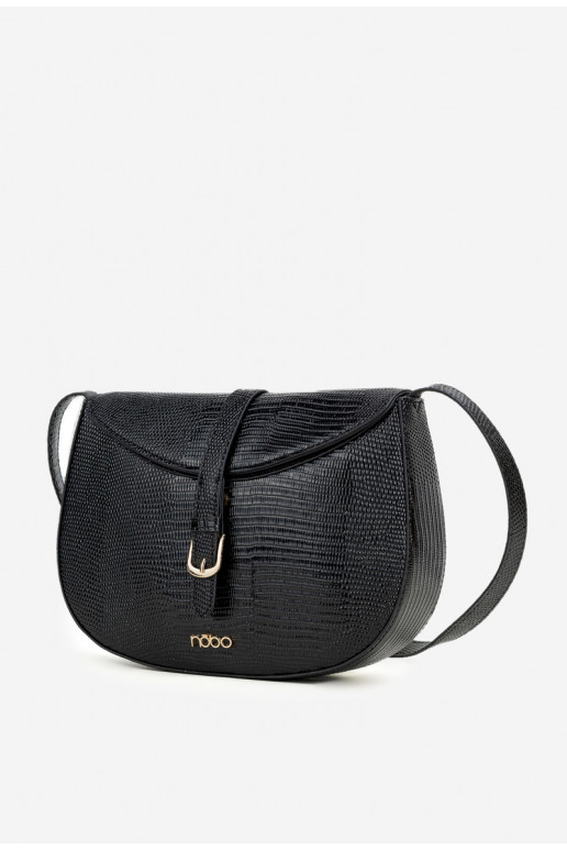 Rankinė PaštininkėsuDrobnym Tłoczeniem NOBO BAG5780-M20 juoda Rankinė PaštininkėsuDrobnym Tłoczeniem NOBO BAG5780-M20 juoda