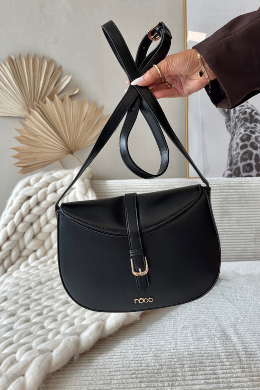 Rankinė PaštininkėsuDrobnym Tłoczeniem NOBO BAG5780-M20 juoda Rankinė PaštininkėsuDrobnym Tłoczeniem NOBO BAG5780-M20 juoda