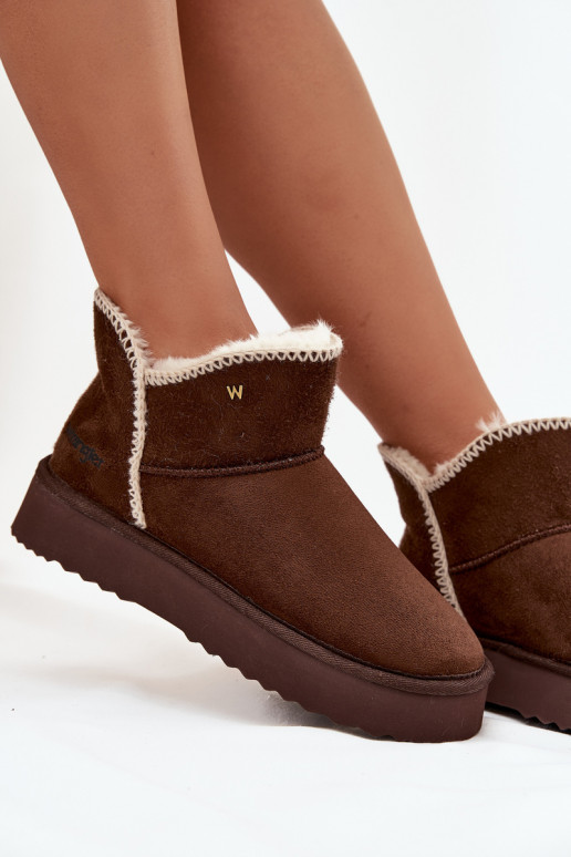 sniego batai  su platforma Wrangler 20253093.IKU Czekoladowe