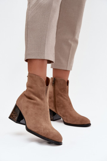 Moteriški aulinukai Z Naturalnego Zamszu su kulniukais pašiltinti Vinceza 66806 Camel 2
