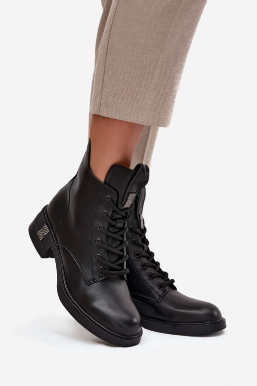 Aulinukai  žemu kulniuku Vinceza 66818 Juodos spalvos