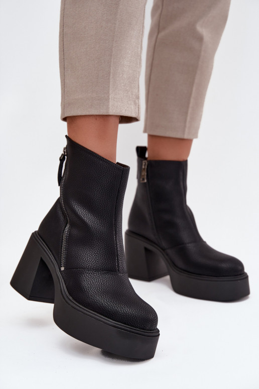   pašiltinti Moteriški aulinukai ir platforma Vinceza 66831 Juodos spalvos