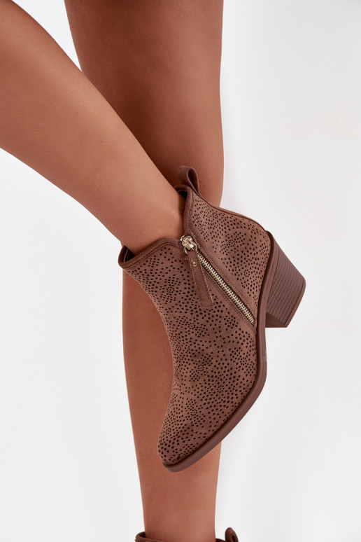 kaubojiško stiliaus aulinukai  su kulniukais S.Barski HY52-538 rudos spalvos