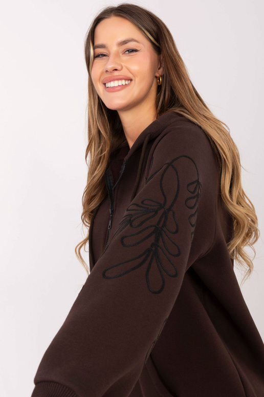 Džemperis tamsiai rudas