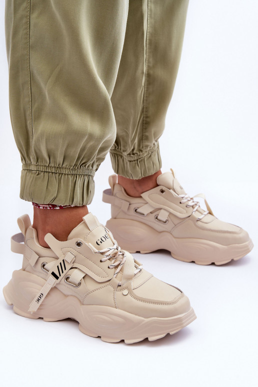 sportiniai bateliai  modelio batai GOE MM2N4015 smėlio spalvos