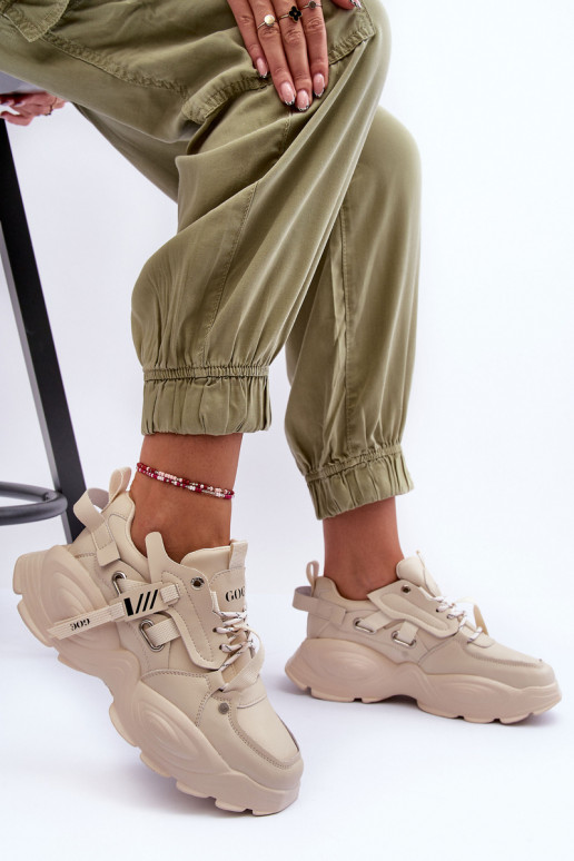 sportiniai bateliai  modelio batai GOE MM2N4015 smėlio spalvos