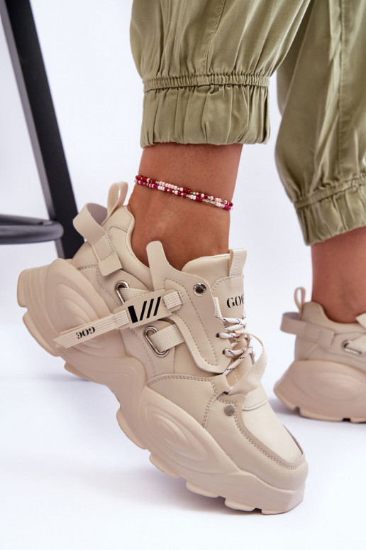 sportiniai bateliai  modelio batai GOE MM2N4015 smėlio spalvos