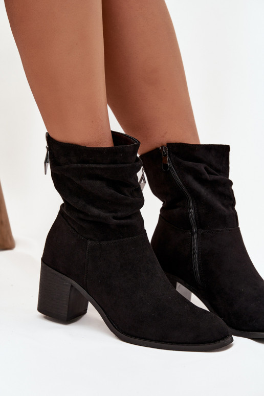 Moteriški aulinukai  su kulniukais S.Barski HY52-516 Juodos spalvos