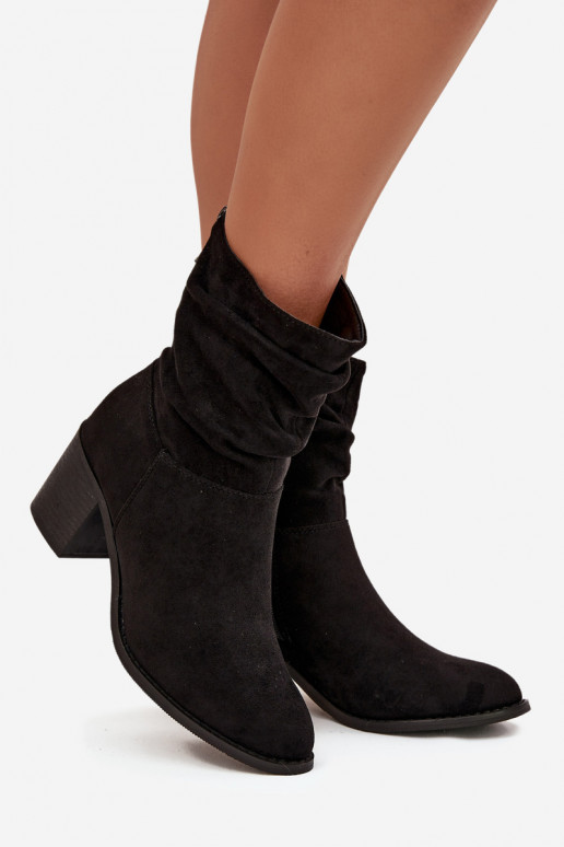 Moteriški aulinukai  su kulniukais S.Barski HY52-516 Juodos spalvos