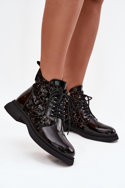 su lako efektu Moteriški aulinukai pašiltinti D&A CR52-613 Juodos spalvos