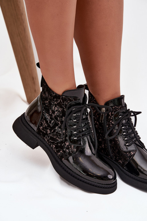 su lako efektu Moteriški aulinukai pašiltinti D&A CR52-613 Juodos spalvos