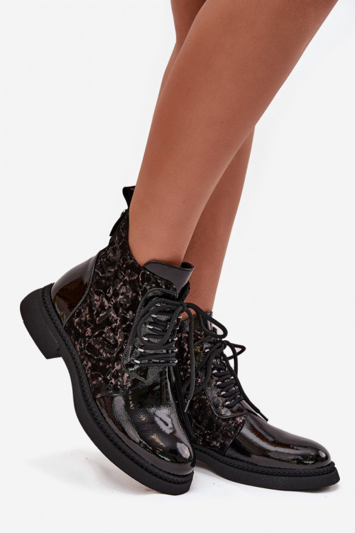 su lako efektu Moteriški aulinukai pašiltinti D&A CR52-613 Juodos spalvos