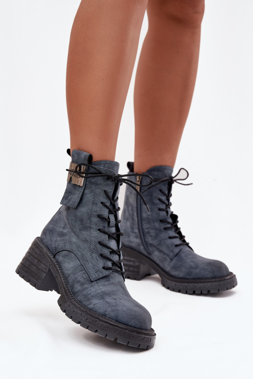 Aulinukai auliniai batai    Detalem Artiker 57C0212 mėlynos spalvos