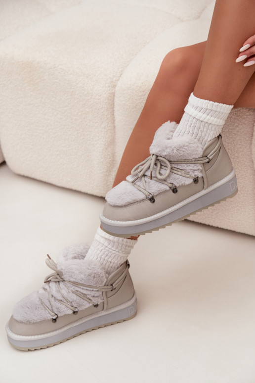  sniego batai su platforma su kailiuku D.Franklin DFSH370011 pilkos spalvos