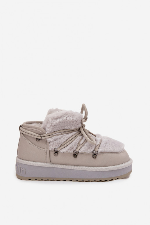  sniego batai su platforma su kailiuku D.Franklin DFSH370011 pilkos spalvos