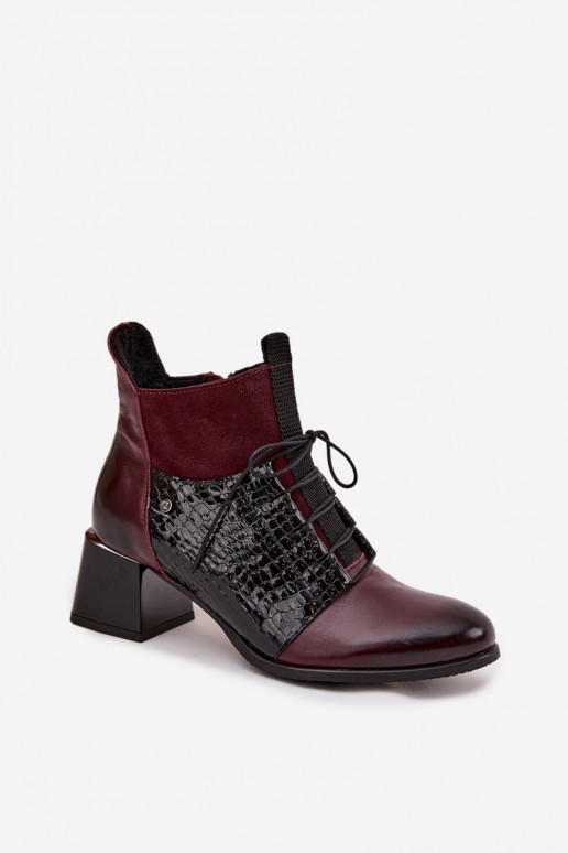 Zazoo 60503 Aulinukai su kulniukais pašiltinti bordo spalvos