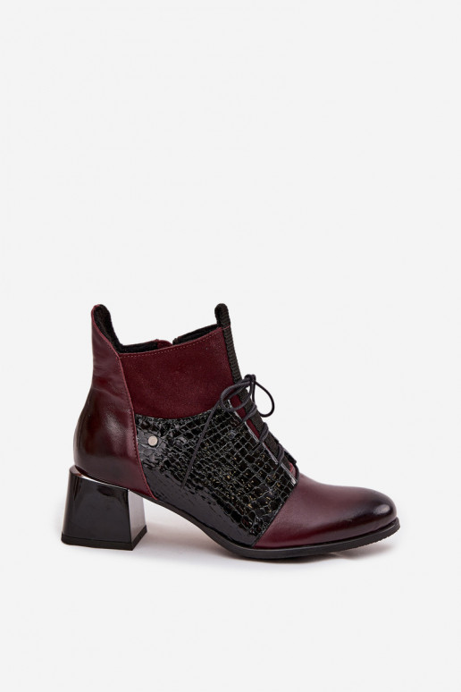 Zazoo 60503 Aulinukai su kulniukais pašiltinti bordo spalvos