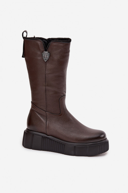    ilgaauliai batai  Zazoo 70121 Czekoladowe