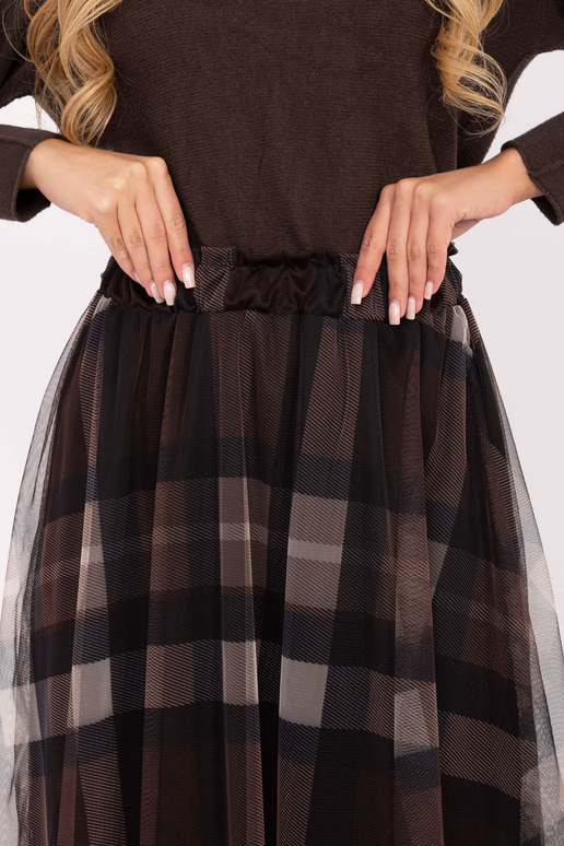 Juodai rudas sijonas