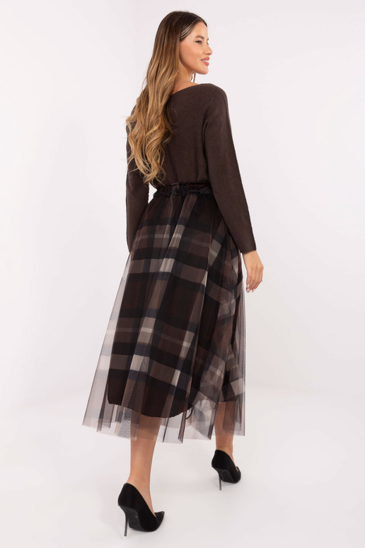 Juodai rudas sijonas