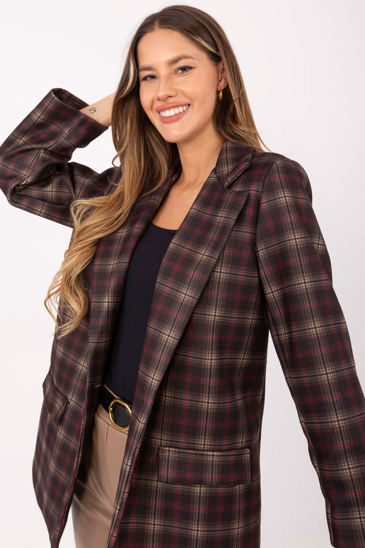 Tamsiai rudas švarkas