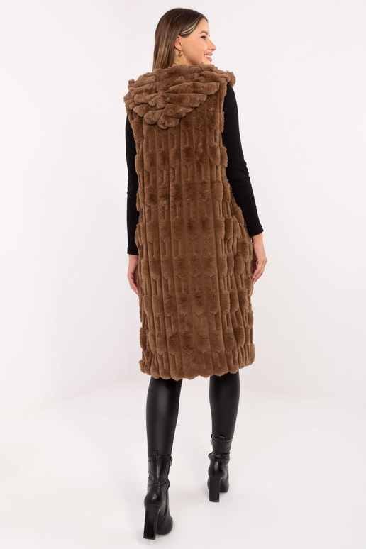 Tamsiai smėlinės spalvos liemenė