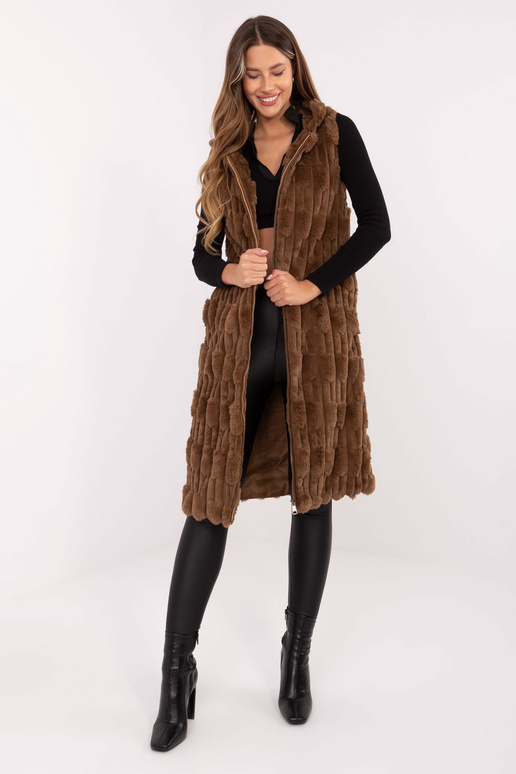 Tamsiai smėlinės spalvos liemenė