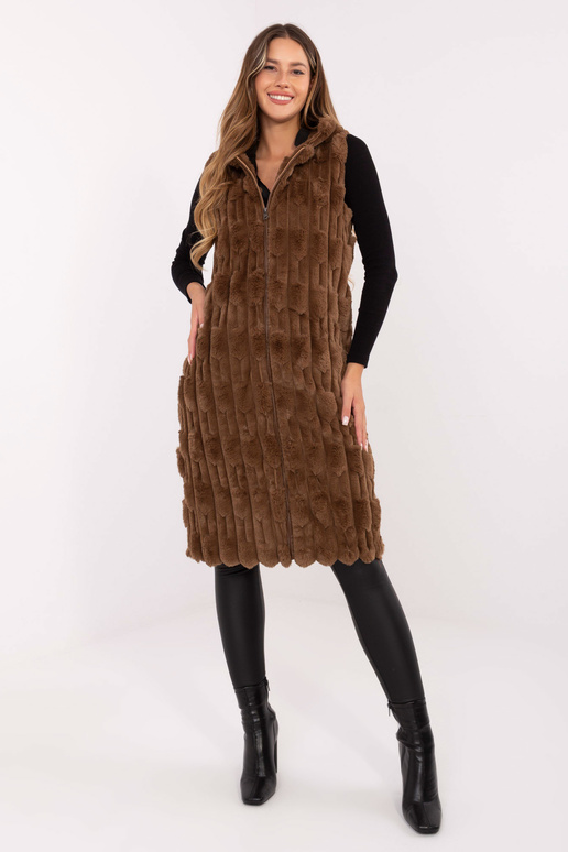 Tamsiai smėlinės spalvos liemenė