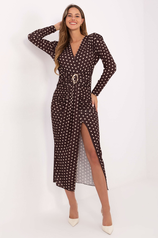 Tamsiai ruda suknelė