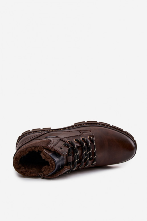 batai  pašiltinti Wrangler 20253034.IKU tamsiai rudos spalvos