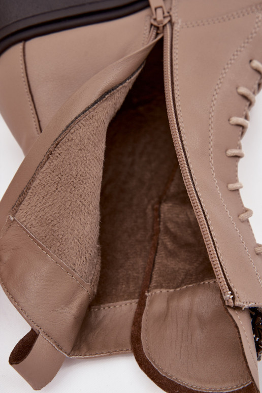 Aulinukai  su ornamentais pašiltinti smėlio spalvos Ulrika