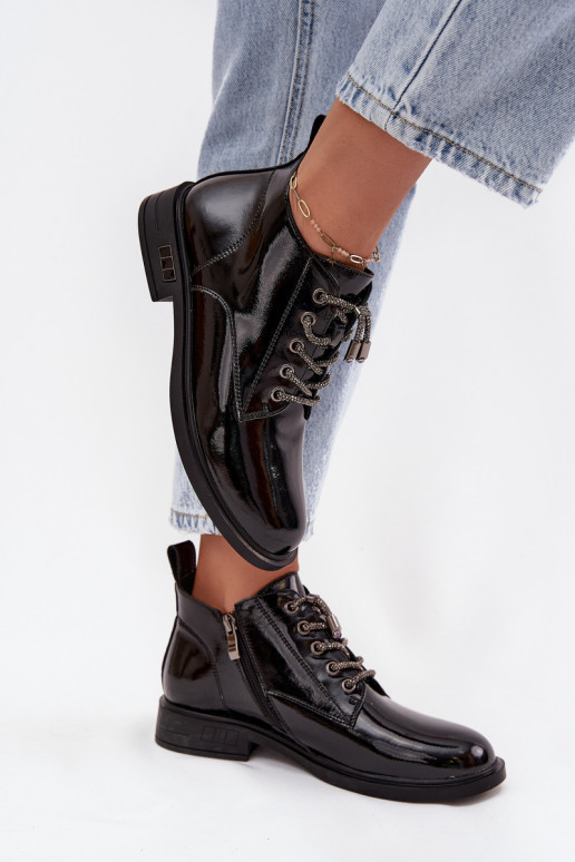   su lako efektu Moteriški aulinukai  m D&A MR52-124 Juodos spalvos