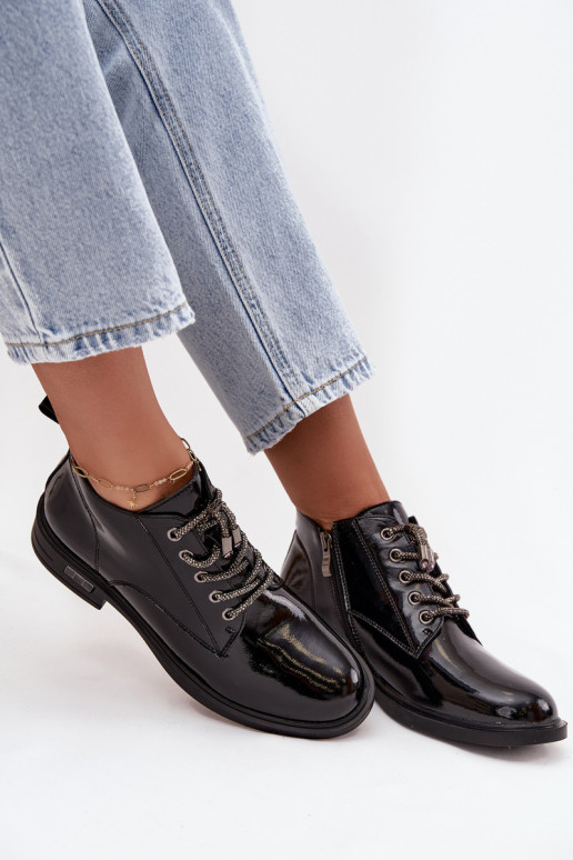   su lako efektu Moteriški aulinukai  m D&A MR52-124 Juodos spalvos