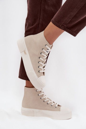 Laisvalaikio bateliai su platforma LEE 50253002.35E ISLA WOMEN MID smėlio spalvos