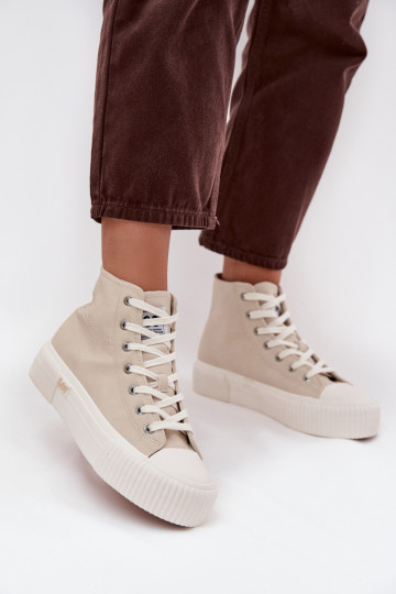 Laisvalaikio bateliai su platforma LEE 50253002.35E ISLA WOMEN MID smėlio spalvos 2