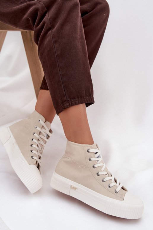 Laisvalaikio bateliai su platforma LEE 50253002.35E ISLA WOMEN MID smėlio spalvos