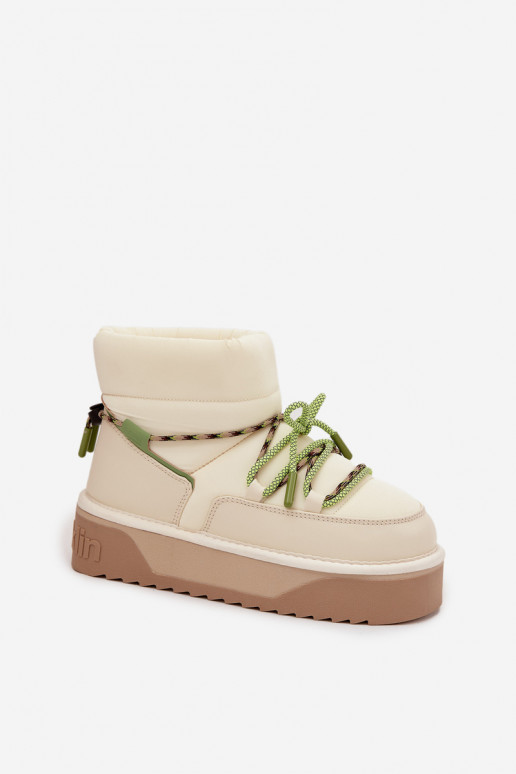 sniego batai su platforma D.Franklin DFSH371015 dramblio kaulo spalvos