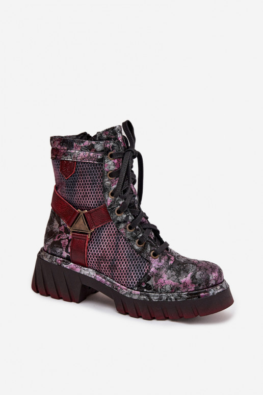 Aulinukai auliniai batai   07072-23 bordo spalvos