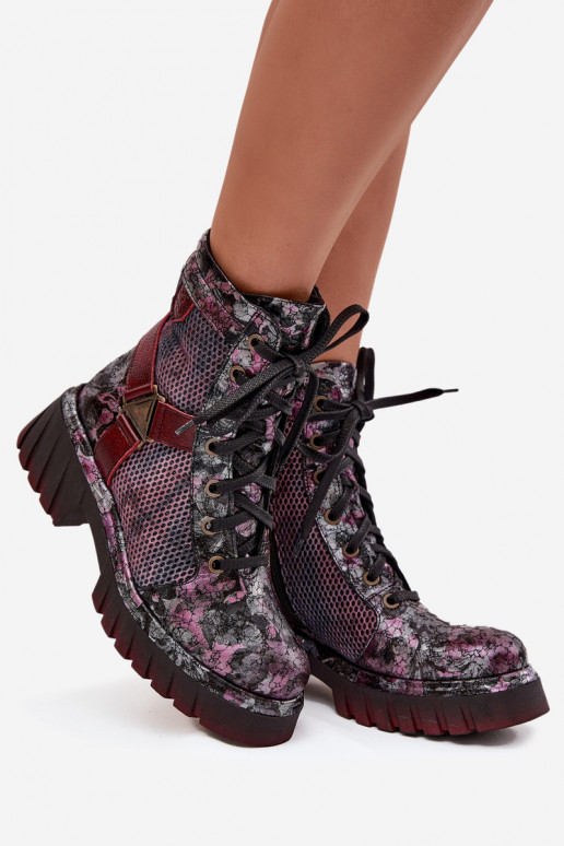 Aulinukai auliniai batai   07072-23 bordo spalvos