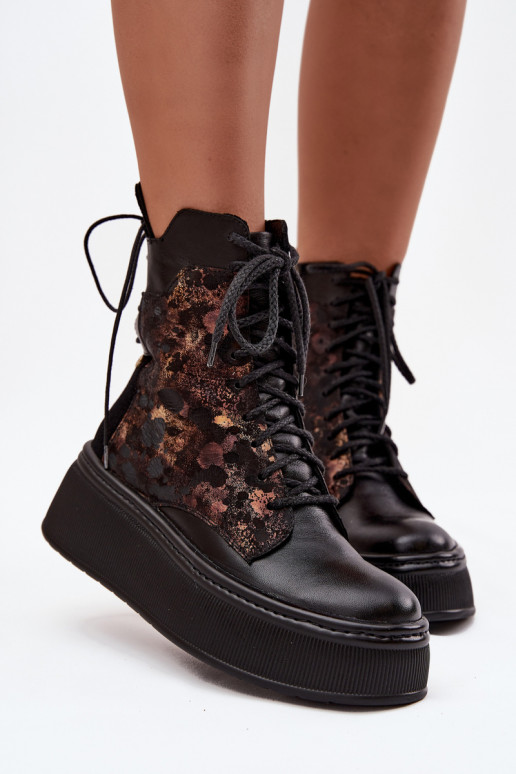 Aulinukai su platforma  07086-01 Juodos spalvos Aulinukai su platforma  07086-01 Juodos spalvos