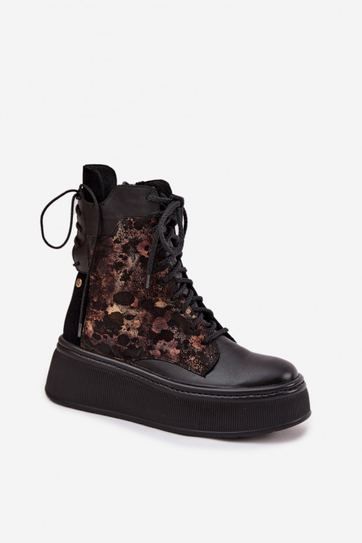 Aulinukai su platforma  07086-01 Juodos spalvos Aulinukai su platforma  07086-01 Juodos spalvos