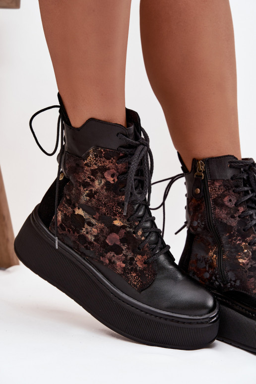 Aulinukai su platforma  07086-01 Juodos spalvos Aulinukai su platforma  07086-01 Juodos spalvos