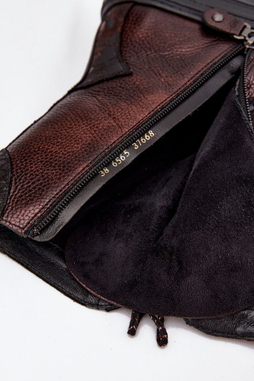 Aulinukai su platforma pašiltinti  06565-02 rudos-aukso spalvos