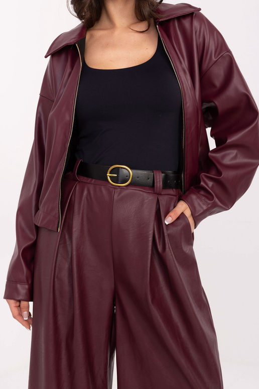 Bordo spalvos kelnės