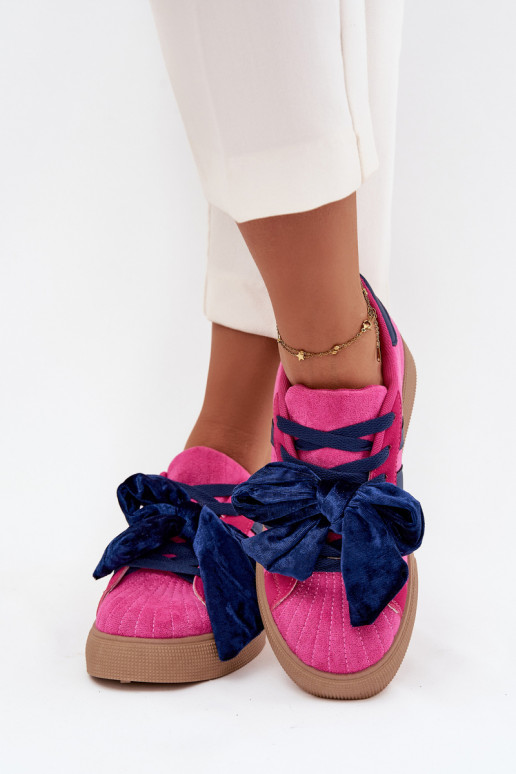 Moteriški sportinio stiliaus batai su veliūriniu lanku, rožinės spalvos, Ashlyn