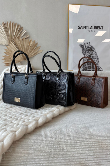 Rankinė Z Tłoczonym  NOBO BAG6150-020 juoda 2